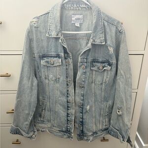 Old Navy Light Blue Distressed Jean Jacket